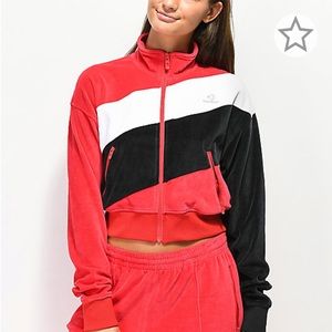 NWT 🥰 CONVERSE COLORBLOCK VELOUR TRACK JACKET